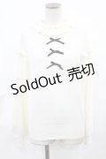 Ank Rouge / 肩レースフリルニット M オフ H-25-03-26-1021-CA-TO-NS-ZH