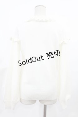 画像2: Ank Rouge / 肩レースフリルニット M オフ H-25-03-26-1021-CA-TO-NS-ZH