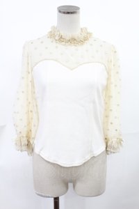 Angelic Pretty / Decorationドットチュールカットソー Free アイボリー H-25-03-26-1023-AP-TO-NS-ZH