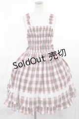 BABY,THE STARS SHINE BRIGHT / タータンチェックリボンシャーリングプリンセスジャンパースカート Free ピンク H-25-03-26-1003-BA-SK-NS-ZH