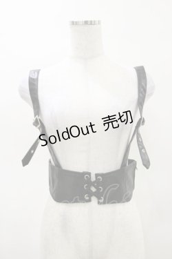 画像1: EATME / レースアップハーネスベルト  ブラック H-25-03-26-009-LO-ZA-NS-ZH