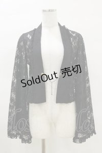axes femme / チェーン付き総レースボレロ Free ブラック H-25-03-26-012-AX-TO-NS-ZH