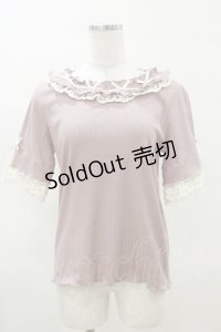 axes femme / リボン×レース×フリルプルオーバー Free ピンク H-25-03-26-018-AX-TO-NS-ZH