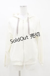 axes femme / レース使いパーカー Free 生成り H-25-03-26-019-AX-TO-NS-ZH