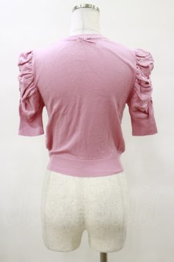 画像2: Maison de FLEUR Petite Robe / パワーショルダーニットプルオーバー S ピンク H-25-03-26-030-EL-TO-NS-ZH