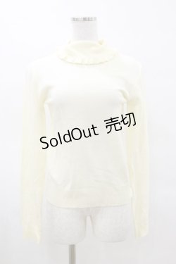 画像1: Ank Rouge / タートルネックニット M オフ H-25-03-26-031-CA-TO-NS-ZH
