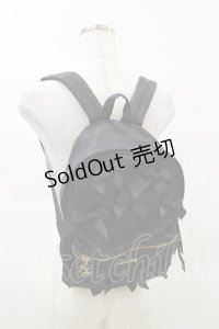 Maison de FLEUR / ランダムリボンリュック  ブラック H-25-03-26-004-LO-BG-NS-ZH