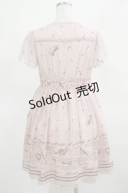 画像3: axes femme / シフォンワンピース M ピンク H-25-03-27-028-AX-OP-NS-ZH