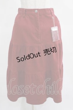 画像2: PINK HOUSE / ティアードスカート 3（M) ボルドー H-25-03-27-031-LO-SK-NS-ZH