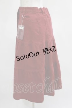 画像3: PINK HOUSE / ティアードスカート 3（M) ボルドー H-25-03-27-031-LO-SK-NS-ZH