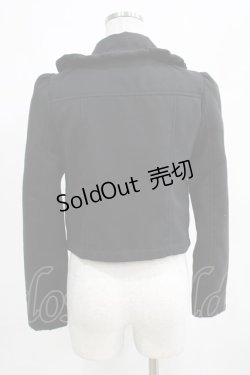 画像3: Ank Rouge / フリルライダースジャケット M ブラック H-25-03-27-043-CA-JA-NS-ZH