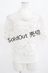 Swankiss / ポンポン付きブラウス Free オフ H-25-03-27-045-CA-BL-NS-ZH
