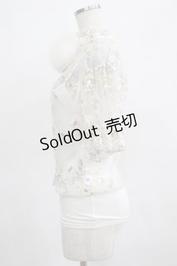 画像2: Swankiss / ポンポン付きブラウス Free オフ H-25-03-27-045-CA-BL-NS-ZH