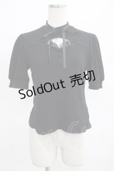 Ank Rouge / フロントあきテレコトップス M ブラック H-25-03-27-046-CA-TO-NS-ZH