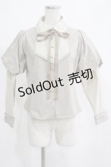 Maison de FLEUR Petite Robe canone / 袖切り替えブラウス M Khaki H-25-03-27-048-EL-BL-NS-ZH