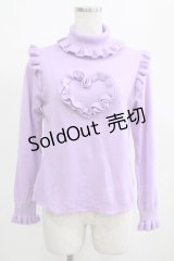 Nile Perch / フリルハートニット Free パープル H-25-03-27-050-LO-TO-NS-ZH