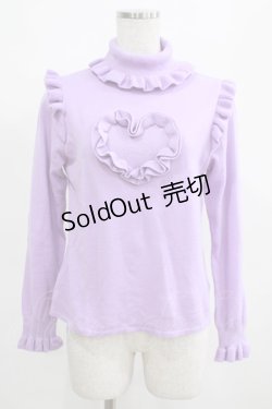 画像1: Nile Perch / フリルハートニット Free パープル H-25-03-27-050-LO-TO-NS-ZH