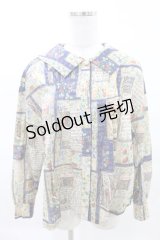 Jane Marple / Strawberry books puritanブラウス M ネイビー H-25-03-27-1012-JM-BL-KB-ZH
