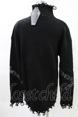画像2: KILL STAR / Chained Knit Sweater XS ブラック H-25-03-27-1016-SL-TO-KB-ZH