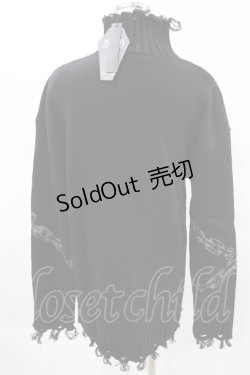 画像2: 【SALE】KILL STAR / Chained Knit Sweater XS ブラック H-25-03-27-1016-SL-TO-KB-ZT223