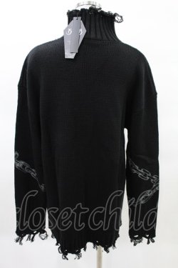 画像2: KILL STAR / Chained Knit Sweater XS ブラック H-25-03-27-1018-SL-TO-KB-ZH