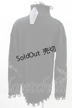 画像2: KILL STAR / Chained Knit Sweater XS ブラック H-25-03-27-1019-SL-TO-KB-ZT211