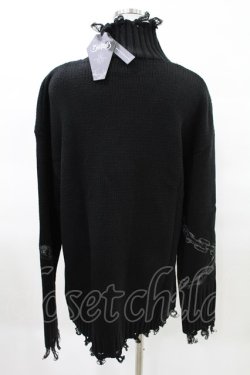 画像2: KILL STAR / Chained Knit Sweater S ブラック H-25-03-27-1020-SL-TO-KB-OS