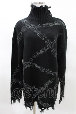 画像1: KILL STAR / Chained Knit Sweater S ブラック H-25-03-27-1021-SL-TO-KB-ZH