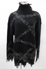 画像1: 【SALE】KILL STAR / Chained Knit Sweater S ブラック H-25-03-27-1022-SL-TO-KB-ZT211 (1)