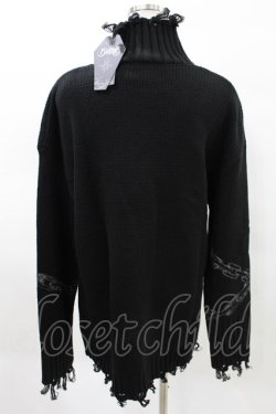 画像2: KILL STAR / Chained Knit Sweater S ブラック H-25-03-27-1022-SL-TO-KB-ZH