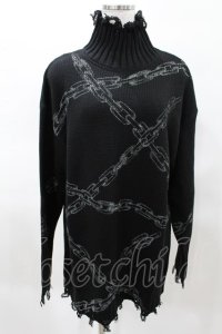 KILL STAR / Chained Knit Sweater M ブラック H-25-03-27-1025-SL-TO-KB-ZH