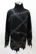 KILL STAR / Chained Knit Sweater M ブラック H-25-03-27-1027-SL-TO-KB-ZH