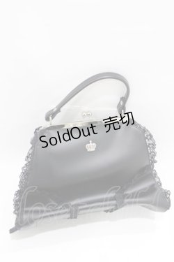 画像1: spica / ティアラレースがま口バッグ  黒 H-25-03-27-1004-EL-BG-KB-ZH