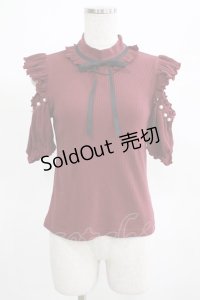 Ank Rouge / 肩あきフリルパールトップス M ボルドー H-25-03-27-058-CA-TO-NS-ZH