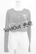 Ank Rouge / エンジェル刺繍ラメテレコカーデ M ブラック H-25-03-27-059-CA-TO-NS-ZH