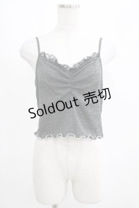 Ank Rouge / ラメテレコキャミ M ブラック H-25-03-27-060-CA-TO-NS-ZH