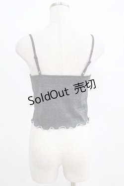 画像3: Ank Rouge / ラメテレコキャミ M ブラック H-25-03-27-060-CA-TO-NS-ZH