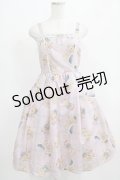 axes femme kawaii / ロイヤルベアーズ柄ジャンスカ M ピンク H-25-03-27-008-AX-OP-NS-ZH