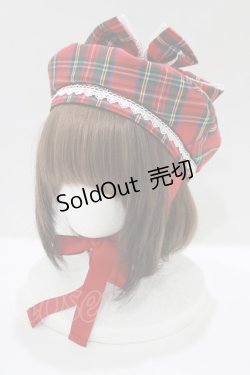 画像1: Amavel / Dolly Holidayリボン付ベレー帽  レッド H-25-03-27-069-CA-AC-NS-ZH
