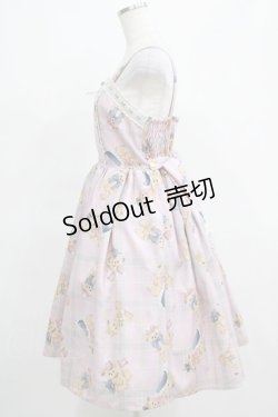 画像2: axes femme kawaii / ロイヤルベアーズ柄ジャンスカ M ピンク H-25-03-27-008-AX-OP-NS-ZH