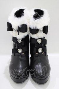 Lovely Tency / 眞白ありすコラボブーツ L ブラック H-25-03-27-073-GO-SH-NS-ZH