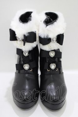 画像1: Lovely Tency / 眞白ありすコラボブーツ L ブラック H-25-03-27-073-GO-SH-NS-ZH
