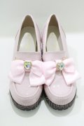 Amavel / ハートビジュー付ローファーパンプス L ピンク H-25-03-27-076-CA-SH-NS-ZH