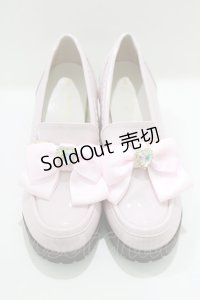 Amavel / ハートビジュー付ローファーパンプス L ピンク H-25-03-27-076-CA-SH-NS-ZH