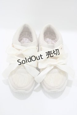 画像1: m petit by misako / レーススニーカー M アイボリー H-25-03-27-078-LO-SH-NS-ZH