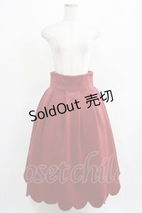 Maison de FLEUR Petite Robe canone / しゃんと歩けるボリュームスカート M BORDEAUX H-25-03-27-012-EL-SK-NS-ZH