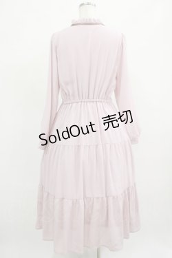 画像3: axes femme / 楊柳シフォンティアードワンピース M ピンク H-25-03-27-019-AX-OP-NS-ZH