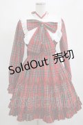 Amavel / Dolly Holidayチェックティアードワンピース（ミドル丈） Free レッド H-25-03-27-025-CA-OP-NS-ZH