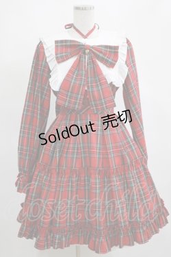 画像1: Amavel / Dolly Holidayチェックティアードワンピース（ミドル丈） Free レッド H-25-03-27-025-CA-OP-NS-ZH