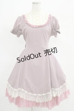 画像1: ATELIER PIERROT / ピンタックヨークワンピース  ピンク H-25-03-28-001-EL-OP-KB-ZH